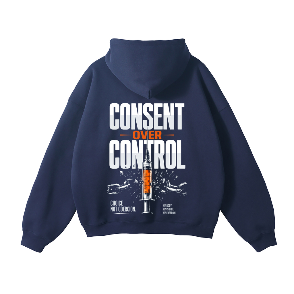 MY BODY MY CHOICE — Oversized UNISEX Hood - NAVY