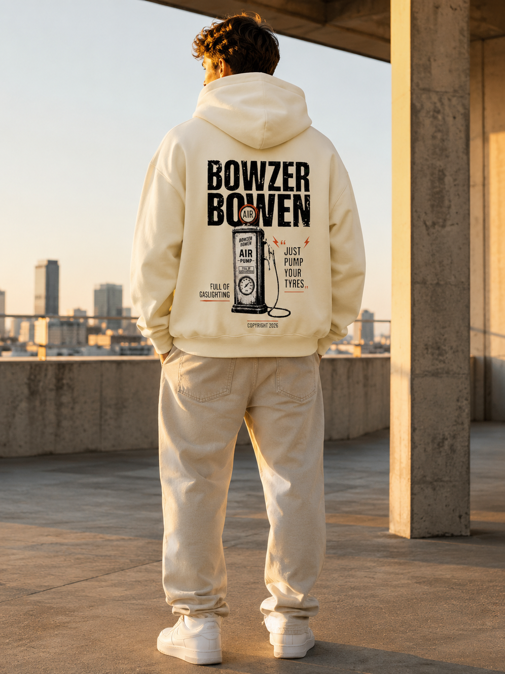 BOWZER BOWEN — Oversized UNISEX Hood - BUTTER