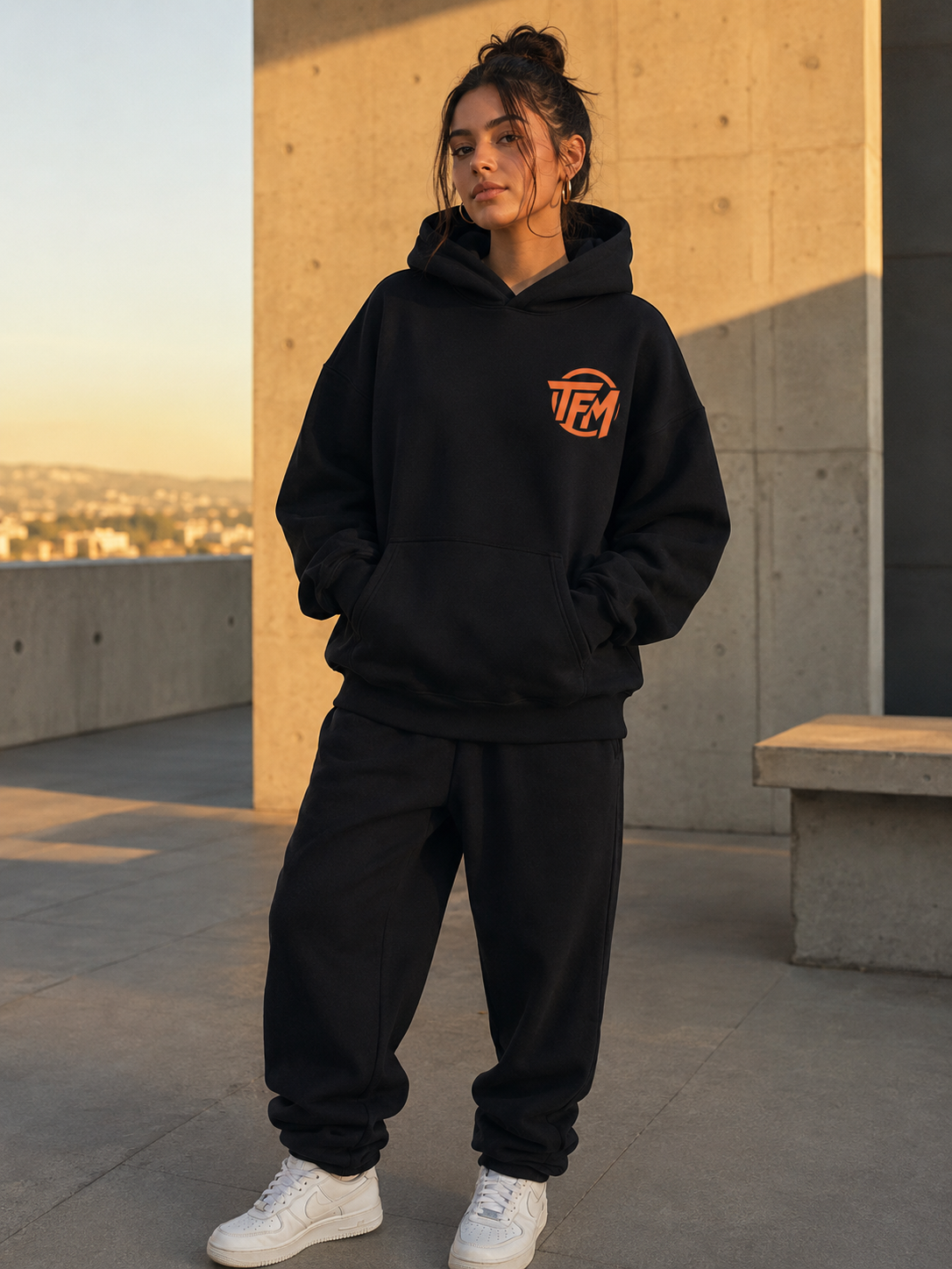 CAUTION OF THE BULLSH*T— Oversized UNISEX Hood - BLK
