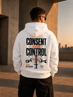MY BODY MY CHOICE — Oversized UNISEX Hood - WHITE