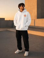 CAUTION OF THE BULLSH*T— Oversized UNISEX Hood - WHITE