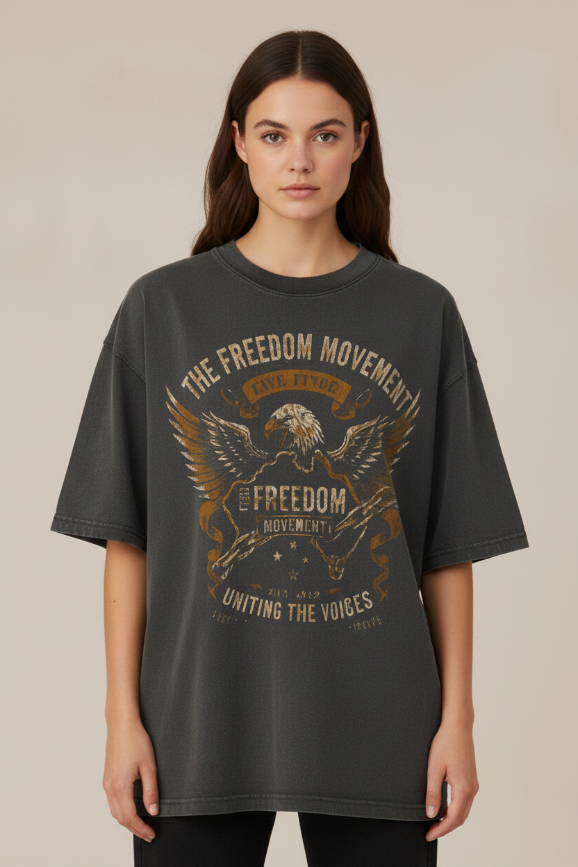 FREE AS AN EAGLE OVERSIZE- HERS